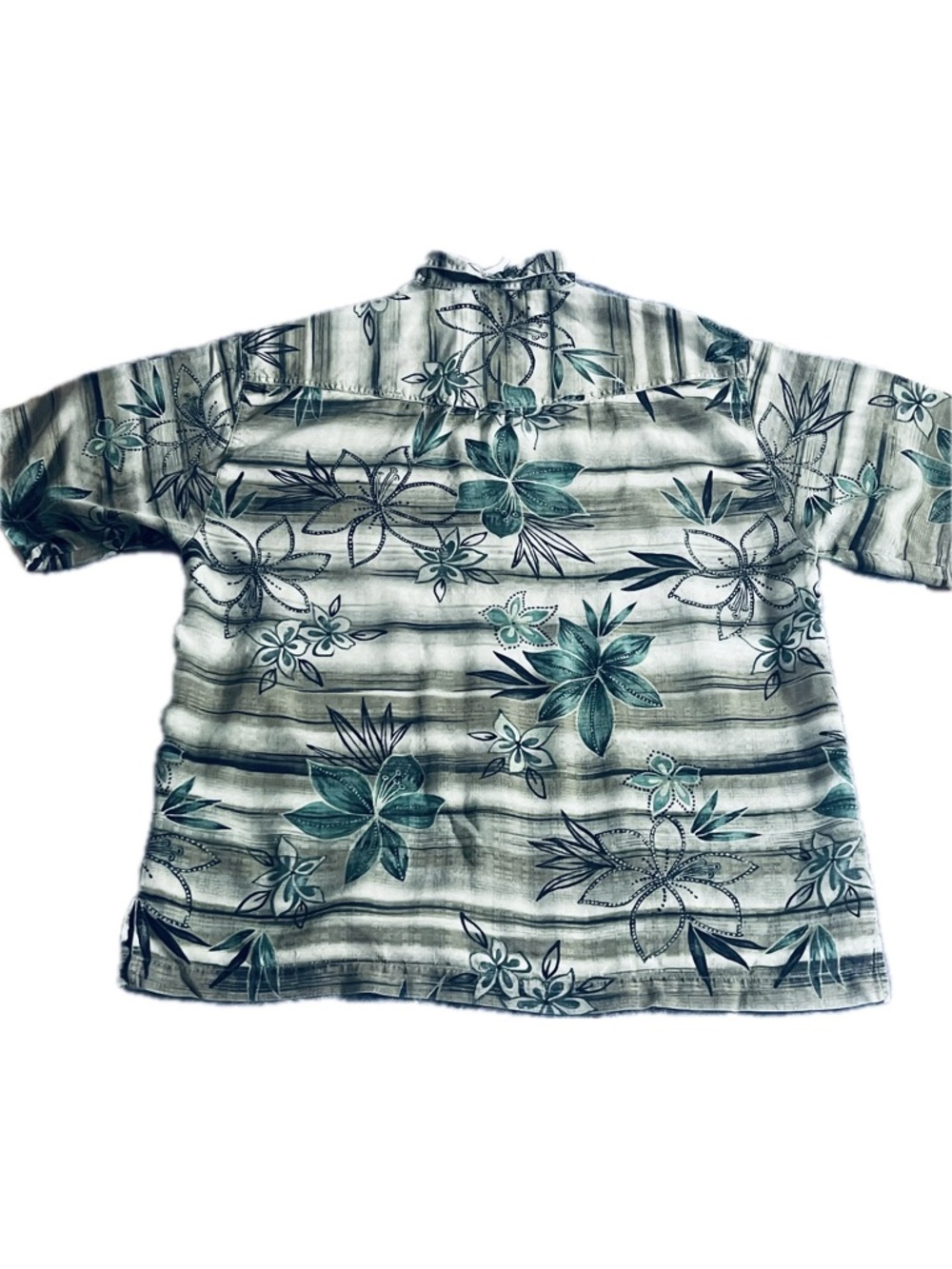 Tommy Bahama Blue-Green Silk Camp Shirt - Picture 2 of 7